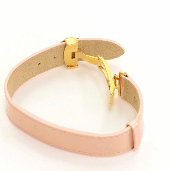 Louis Vuitton Pink Patent Leather Logo Bracelet - Picture 4 of 8
